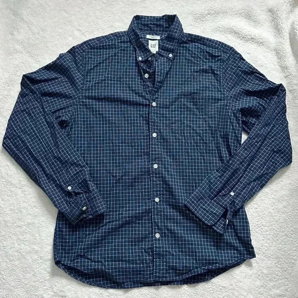 Gap Blue Long Sleeve Button Up Shirt - Picture 1 of 7